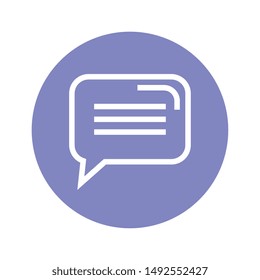 speech bubble message isolated icon