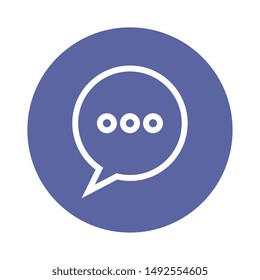 speech bubble message isolated icon