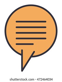 speech bubble message isolated icon vector illustration design