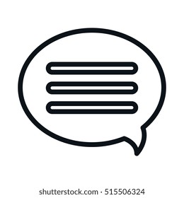 speech bubble message isolated icon