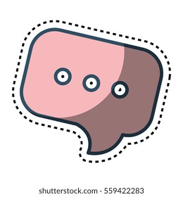 speech bubble message isolated icon