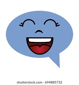 speech bubble message kawaii character