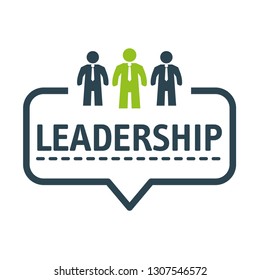 Speech bubble Message Leadership Concept. Vector Illustration banner with icons and keywords