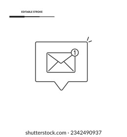Speech Bubble And Message Letter Icon Vector Design.