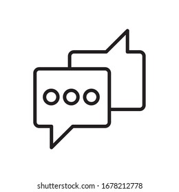 speech bubble message line style icon vector illustration design