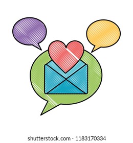 speech bubble message love romantic communication