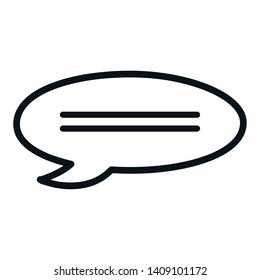 speech bubble message monochrome icon