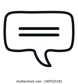 speech bubble message monochrome icon