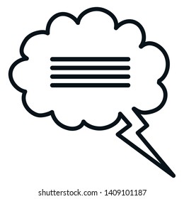 speech bubble message monochrome icon
