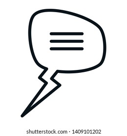 speech bubble message monochrome icon