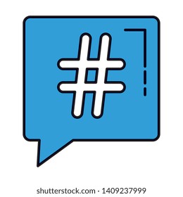 speech bubble message with numeral symbol