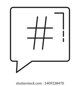 speech bubble message with numeral symbol