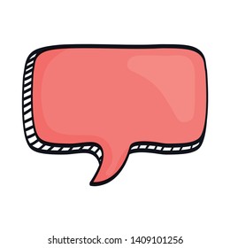 speech bubble message with relief drawing