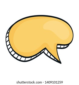 speech bubble message with relief drawing
