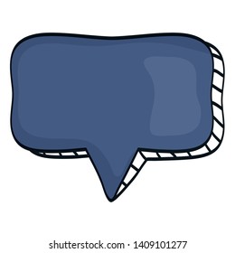 speech bubble message with relief drawing