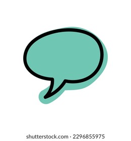 speech bubble and message simple icon