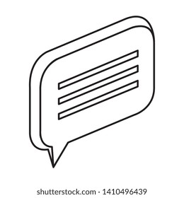 speech bubble message social icon