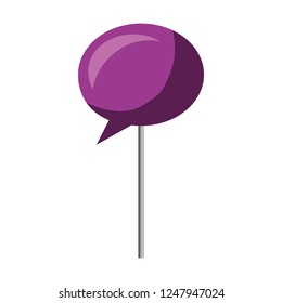 speech bubble message in stick