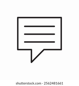 speech bubble message text icon sign vector