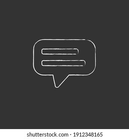 Speech bubble, message vector chalk icon