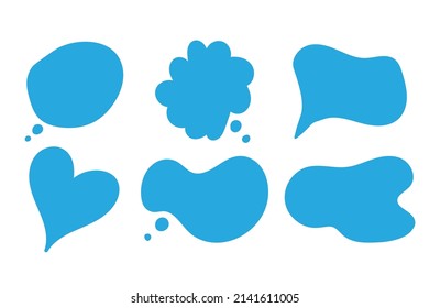 Speech bubble. Messages, phrases, text, chat, talk or dialog clouds set. Vector illustration isolated on  background.