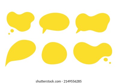 Burbuja del discurso.  Mensajes, frases, texto, chat, charla o nubes de diálogo. Ilustración vectorial aislada en el fondo.