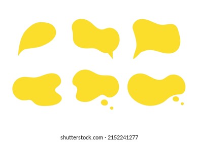 Speech bubble.  Messages, phrases, text, chat, talk or dialog clouds set. Vector illustration isolated on  background.
