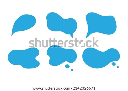 Speech bubble.  Messages, phrases, text, chat, talk or dialog clouds set. Vector illustration isolated on  background.