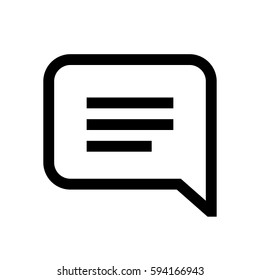 Speech bubble mini line, icon, background and graphic. The icon is black and white, linear  flat, vector, pixel perfect, minimal, suitable for web and print. 