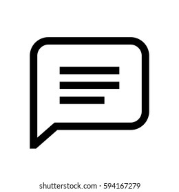 Sprachblase Mini-Linie, Symbol, Hintergrund und Grafik. Das Symbol ist schwarz-weiß, linear flach, Vektorillustration, Pixel perfekt, minimal, geeignet für Web und Druck. 