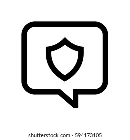 Speech bubble mini line, icon, background and graphic. The icon is black and white, linear  flat, vector, pixel perfect, minimal, suitable for web and print. 