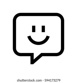 Speech bubble mini line, icon, background and graphic. The icon is black and white, linear  flat, vector, pixel perfect, minimal, suitable for web and print. 