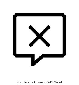 Speech bubble mini line, icon, background and graphic. The icon is black and white, linear  flat, vector, pixel perfect, minimal, suitable for web and print. 