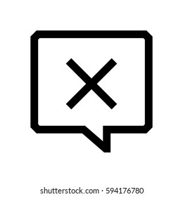 Speech bubble mini line, icon, background and graphic. The icon is black and white, linear  flat, vector, pixel perfect, minimal, suitable for web and print. 