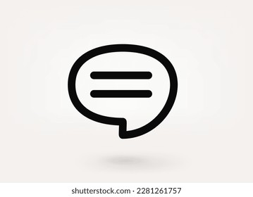 Speech bubble minimal pictogram. Linear vector linear icon