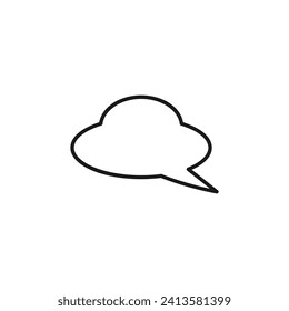 Speech Bubble Minimalistic Outline Icon for Shops and Stores. Suitable for books, stores, shops. Editable stroke in minimalistic outline style. Symbol for design 