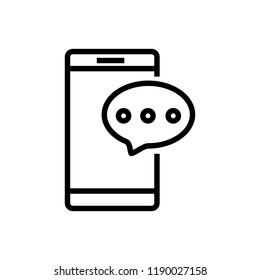speech bubble mobile phone notification icon