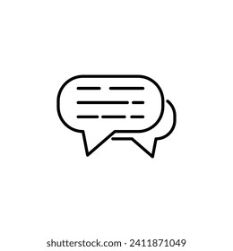 Speech Bubble Modern Line Icon. Perfect for design, infographics, web sites, apps. 