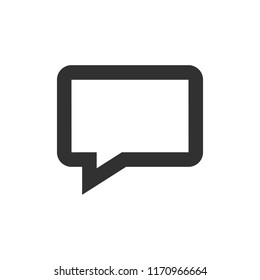 speech bubble. monochrome icon