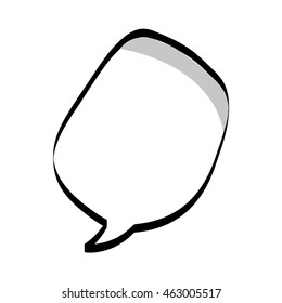 speech bubble monochrome message icon vector illustration design