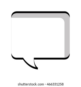 speech bubble monochrome message icon vector illustration design