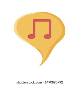 speech bubble with music note symbol