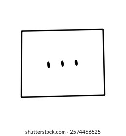 Speech bubble with No words. Thought. Emotions doodle bubble
