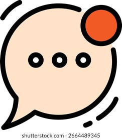 Burbuja de voz con el icono de punto de notificación