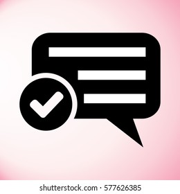 Speech bubble and ok sign