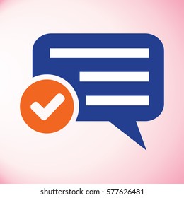 Speech bubble and ok sign