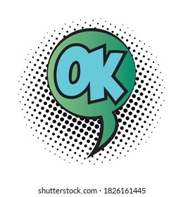 Speech Bubble Ok Word Pop Art Stock Vector (Royalty Free) 1826161445 ...