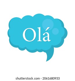 Speech Bubble Ola Word Stock Vector (Royalty Free) 2061680933 ...