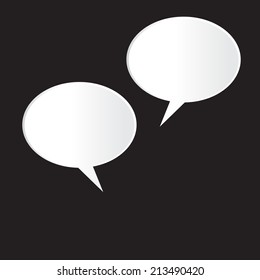 Speech Bubble on black Background
