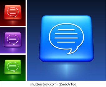 Speech Bubble on Blue Square Buttons